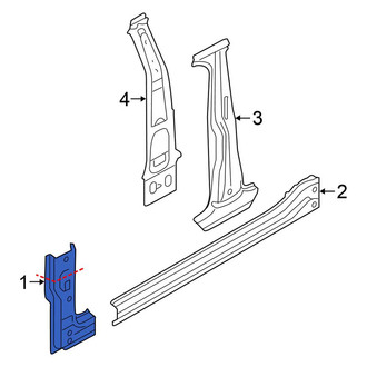 Volkswagen OE - Left Lower Body A-Pillar Reinforcement