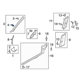 Volkswagen OE - Quarter Panel Trim Panel Clip