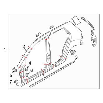 Volkswagen OE - Pillars, Rocker & Floor - Aperture Panel