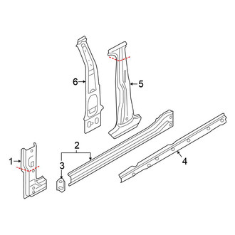 Volkswagen OE - Pillars, Rocker & Floor - Center Pillar