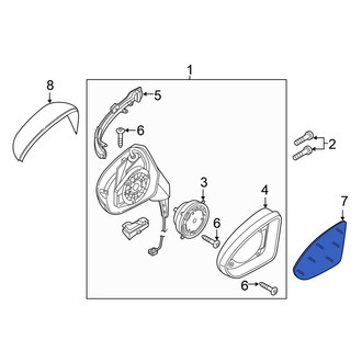 Volkswagen OE - Front Right Door Mirror Glass