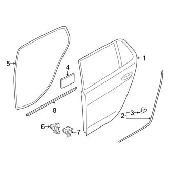 Volkswagen OE - Rear Door - Door & Components