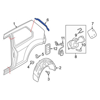 Volkswagen OE - Rear Right Quarter Panel Gutter