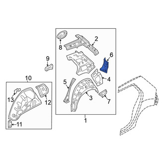 Volkswagen OE - Rear Right Tail Light Pocket