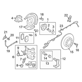 Volkswagen OE - Rear Suspension - Brake Components (W/O Link Suspension)