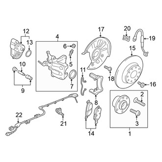 Volkswagen OE - Rear Suspension - Brake Components (With Link Suspension)