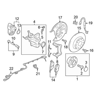 Volkswagen OE - Rear Suspension - Brake Components (With Link Suspension)