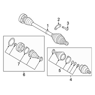 Volkswagen OE - Rear Suspension - Drive Axles (With Link Suspension)