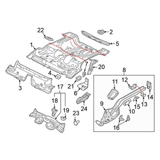 Volkswagen OE - Rear Body & Floor - Floor & Rails