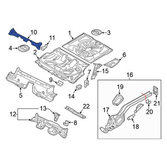 Volkswagen OE - Rear Rearward Floor Pan Crossmember
