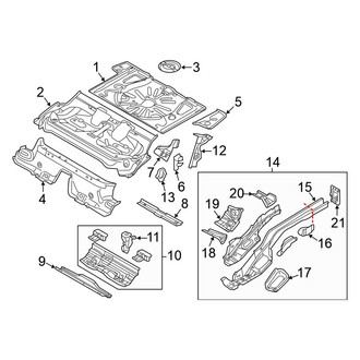 Volkswagen OE - Rear Body & Floor - Floor & Rails