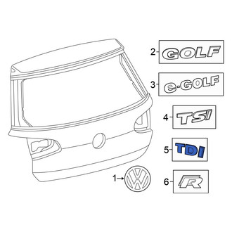 Volkswagen OE - Rear Hatch Emblem