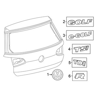 Volkswagen OE - Lift Gate - Exterior Trim