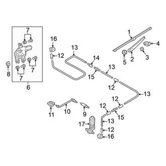 Volkswagen OE - Lift Gate - Wiper & Washer Components