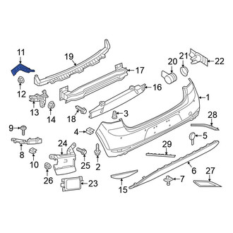 Volkswagen OE - Rear Right Bumper Guide