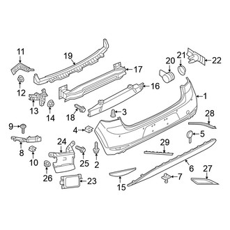 Volkswagen OE - Rear Bumper - Bumper & Components