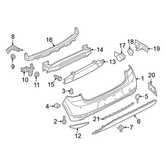 Volkswagen OE - Rear Bumper - Bumper & Components