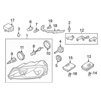 Volkswagen OE - Front Lamps - Headlamps (With HID)