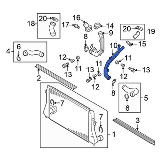 Volkswagen OE - Center Left Intercooler Pipe