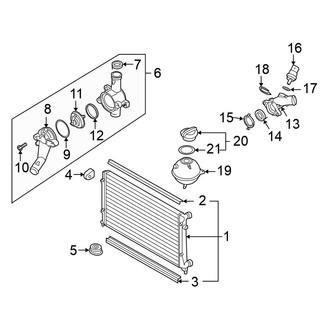 Volkswagen OE - Cooling - Radiator & Components (2.5L)