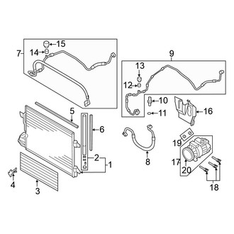 Volkswagen OE - Air Conditioner & Heater - Condenser, Compressor & Lines
