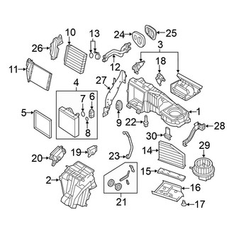 Volkswagen OE - Air Conditioner & Heater - Evaporator & Heater Components (W/O Climate Control)