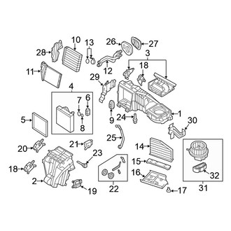 Volkswagen OE - Air Conditioner & Heater - Evaporator & Heater Components (With Climate Control)