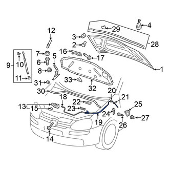 Volkswagen OE - Rear Hood Release Cable
