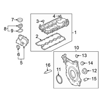 Volkswagen OE - Engine / Transaxle - Valve & Timing Covers (2.5L)
