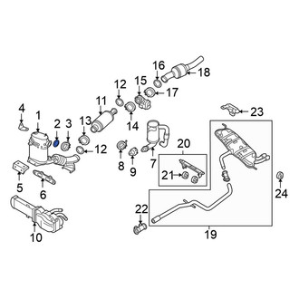 Volkswagen OE - Center Rear Catalytic Converter Gasket