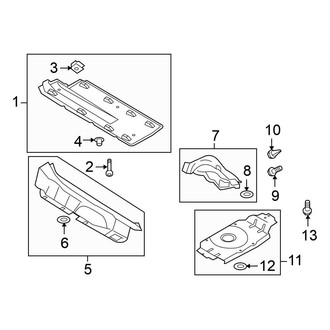 Volkswagen OE - Exhaust System - Heat Shields (2.5L)