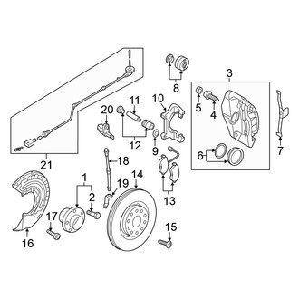 Volkswagen OE - Front Suspension - Brake Components