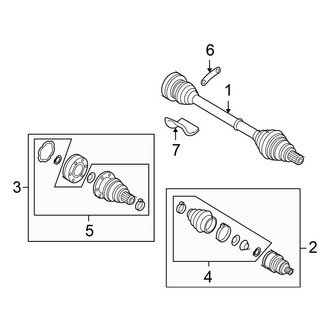 Volkswagen OE - Front Suspension - Drive Axles (Base 2.5L Standard Tr)