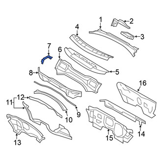 Volkswagen OE - Left Cowl Extension