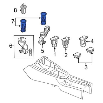 Volkswagen OE - Front 12 Volt Accessory Power Outlet