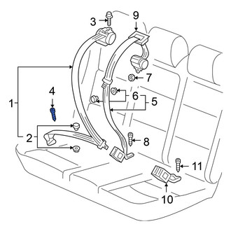 Volkswagen OE - Front Seat Belt Guide Bolt