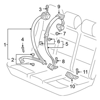 Volkswagen OE - Restraint Systems - Rear Seat Belts