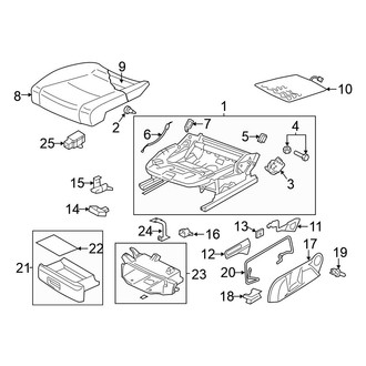 Volkswagen OE - Seats & Tracks - Front Seat Components (Seat Cushion Components), (Base 2 Doors)
