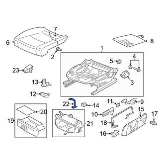 Volkswagen OE - Left Seat Storage Drawer Bracket