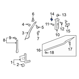 Volkswagen OE - Upper Body C-Pillar Trim Panel Clip