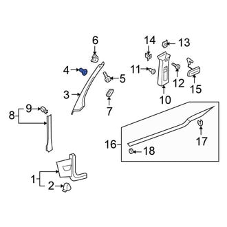 Volkswagen OE - Body A-Pillar Trim Panel Clip