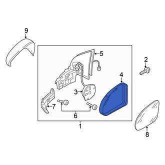 Volkswagen OE - Front Left Door Mirror Housing