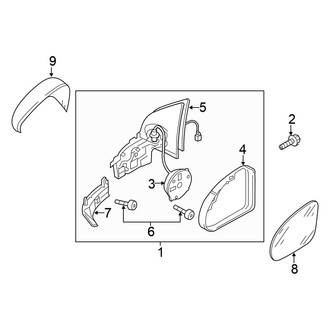 Volkswagen OE - Door - Outside Mirrors (Base 2 Doors)
