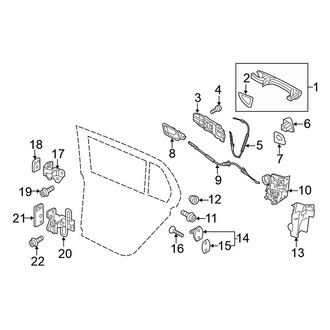 Volkswagen OE - Rear Door - Lock & Hardware (4 Doors)
