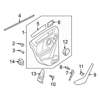Volkswagen OE - Rear Door - Interior Trim (4 Doors)