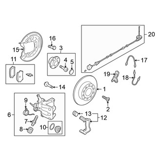 Volkswagen OE - Rear Suspension - Brake Components (To 10/2009)