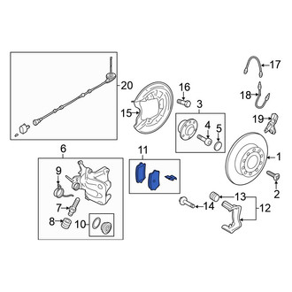 Volkswagen OE - Rear Disc Brake Pad Set