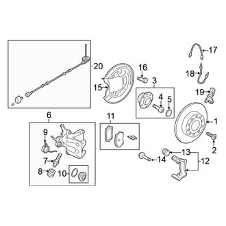 Volkswagen OE - Rear Suspension - Brake Components (From 11/2009)