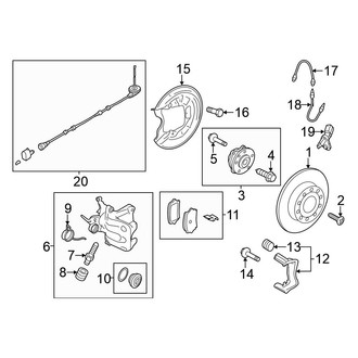 Volkswagen OE - Rear Suspension - Brake Components