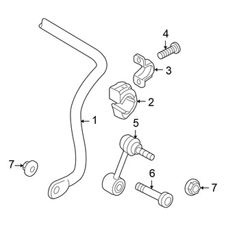 Volkswagen OE - Rear Suspension - Stabilizer Bar & Components
